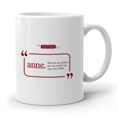 Kişiye Özel Anne Beyaz Kupa Bardak - 2-1