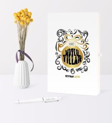 Kişiye Özel Yılbaşı Mutlu Yıllar Temalı Beyaz Defter Kalem Seti - 9