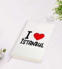 BK Gift I Love İstanbul Tasarımlı Beyaz Defter - Model 1