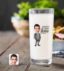 Kişiye Özel Erkek Kolay Yetişmiyor Karikatürlü Rakı Bardağı-1