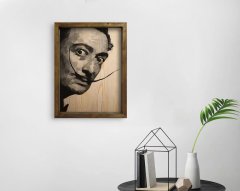 BK Home Salvador Dali Tasarımlı Doğal Masif Ahşap Çerçeveli Tablo-34