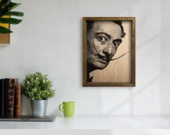 BK Home Salvador Dali Tasarımlı Doğal Masif Ahşap Çerçeveli Tablo-34