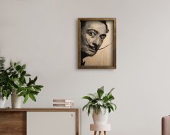 BK Home Salvador Dali Tasarımlı Doğal Masif Ahşap Çerçeveli Tablo-34