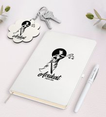 Kişiye Özel Avukat Beyaz Defter Kalem ve Anahtarlık Hediye Seti-15