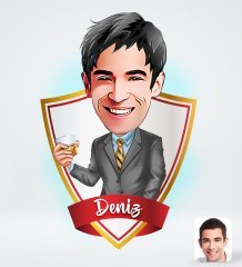 Kişiye Özel İsimli Erkek Tasarımlı Dijital Karikatür-52