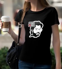 La Casa De Papel Siyah Bayan T-Shirt-22