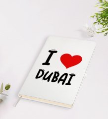 BK Gift I Love Dubai Tasarımlı Beyaz Defter - Model 1