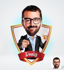 Kişiye Özel İsimli Erkek Tasarımlı Dijital Karikatür-50