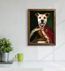Evcil Dostlara Özel Portre Doğal Masif Ahşap Çerçeveli Tablo 30x40cm-16