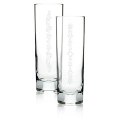 Kişiye Özel İkili Lazer Kesim Yazılı Vodka Bardağı