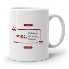 Kişiye Özel Anne Beyaz Kupa Bardak - 2