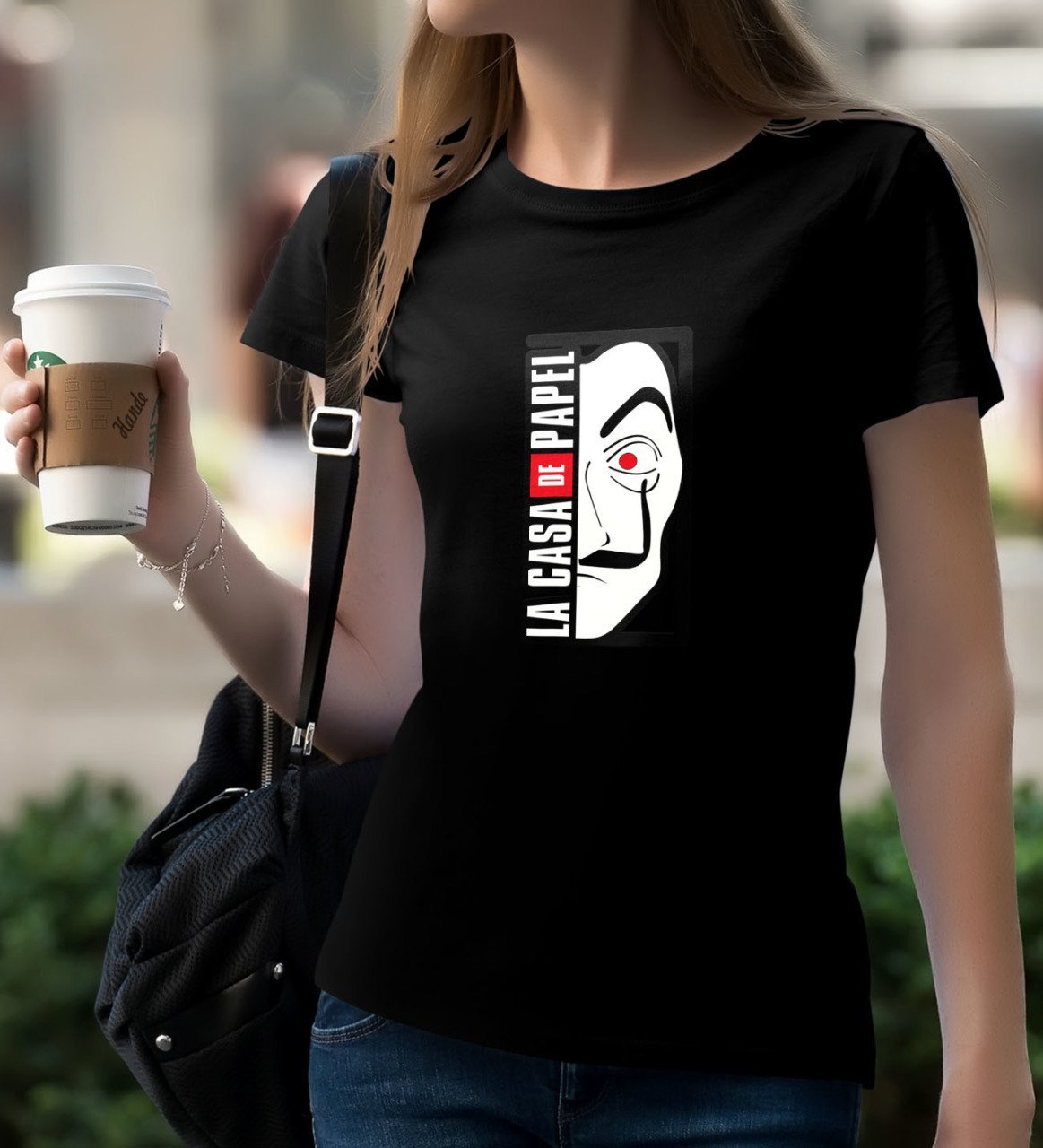 La Casa De Papel Siyah Bayan T-Shirt-20