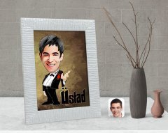 Kişiye Özel Üstad Karikatürlü Dekoratif Çerçeve-1