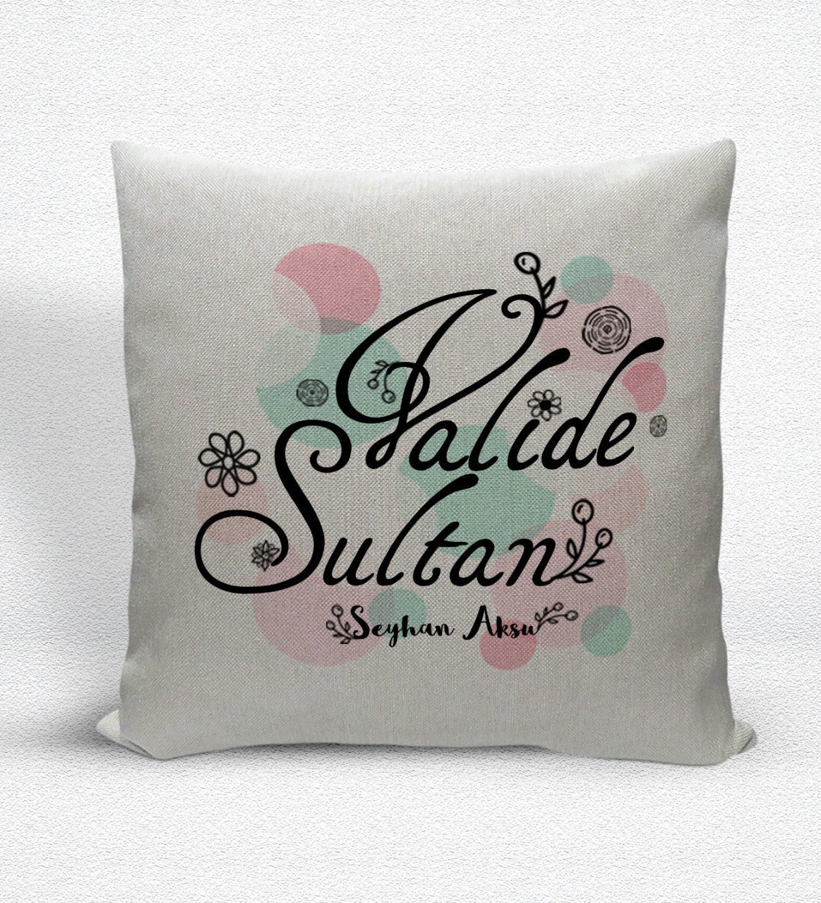 Kişiye Özel Valide Sultan Dekoratif Keten Yastık - 3