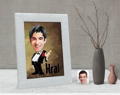Kişiye Özel Kral Karikatürlü Dekoratif Çerçeve-1