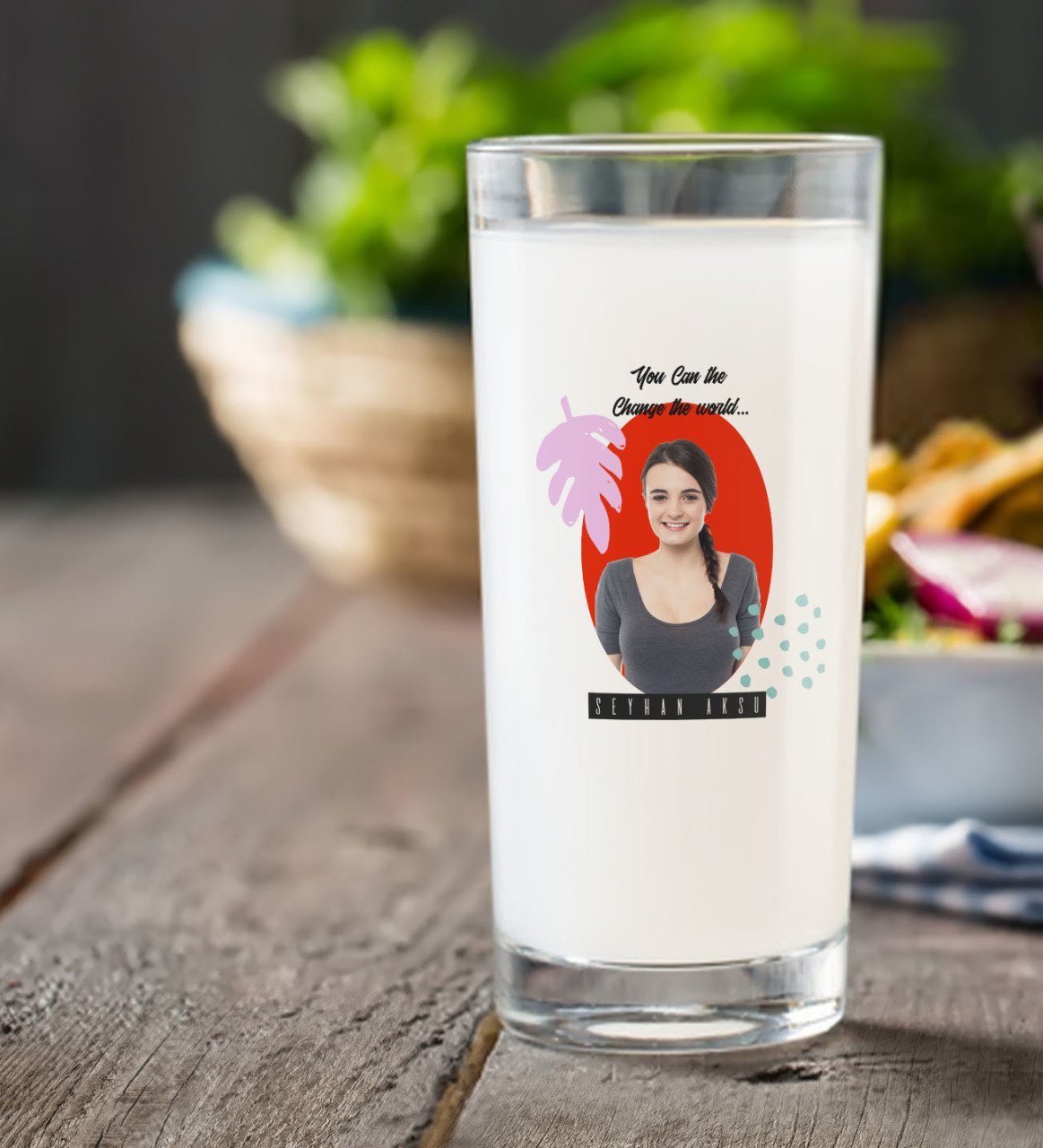 Kişiye Özel İsimli Fotoğraflı Rakı Bardağı-2