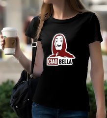 La Casa De Papel Siyah Bayan T-Shirt-17