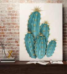 BK Gift Kaktüs Tasarımlı Kanvas Tablo 70x100cm-20