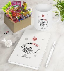 Kişiye Özel Teknik Ressam Nostaljik Lezzetler Defter Kalem Kupa Hediye Seti-1