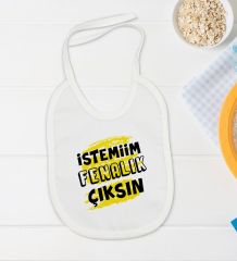 BK Kids İstemiim Fenalık Çıksın Tasarımlı Beyaz Bebek Body Zıbın ve Mama Önlüğü Hediye Seti-1