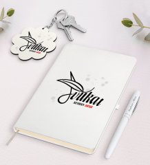Kişiye Özel Avukat Beyaz Defter Kalem ve Anahtarlık Hediye Seti-9
