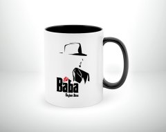 Kişiye Özel Babalar Günü Hediyesi Baba Godfather Tasarımlı Siyah Beyaz Kupa Bardak-16