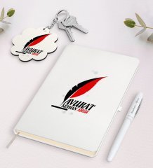 Kişiye Özel Avukat Beyaz Defter Kalem ve Anahtarlık Hediye Seti-8