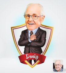 Kişiye Özel İsimli Dede Tasarımlı Dijital Karikatür-1
