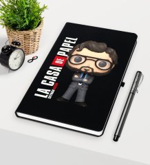 Kişiye Özel La Casa De Papel Siyah Defter Kalem Seti - 28