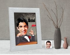 Kişiye Özel Üstad Karikatürlü Dekoratif Çerçeve-3