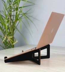 BK Gift Taşınabilir Siyah Ahşap Notebook Laptop Standı