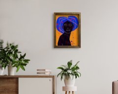 BK Home Doğal Masif Ahşap Çerçeveli Tablo-29