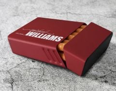 BK Gift Kişiye Özel İsimli Tarihli Kırmızı Metal Sigara Tabakası-3, Arkadaşa Hediye, Babaya Hediye, Metal Sigara Kutusu