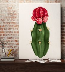 BK Gift Kaktüs Tasarımlı Kanvas Tablo 70x100cm-19