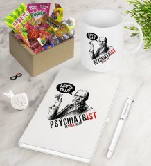 Kişiye Özel Psikiyatrist Nostaljik Lezzetler Defter Kalem Kupa Hediye Seti-5