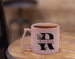 BK Gift Kişiye Özel İsimli Pastel Pembe Middle Kupa Bardak, Arkadaşa Hediye, Ev Hediyesi, Doğum Günü Hediyesi, Ofis Hediyesi-1