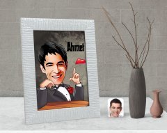 Kişiye Özel İsimli Karikatürlü Dekoratif Çerçeve-3