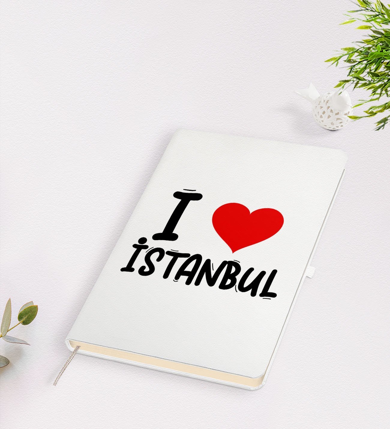 BK Gift I Love Şehir Serisi Beyaz Defter - Model 1