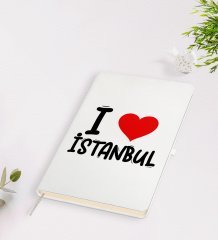 BK Gift I Love Şehir Serisi Beyaz Defter - Model 1
