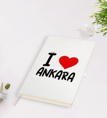 BK Gift I Love Şehir Serisi Beyaz Defter - Model 1