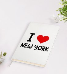BK Gift I Love Şehir Serisi Beyaz Defter - Model 1