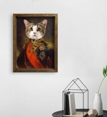 Evcil Dostlara Özel Portre Doğal Masif Ahşap Çerçeveli Tablo 30x40cm-6