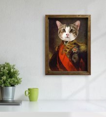 Evcil Dostlara Özel Portre Doğal Masif Ahşap Çerçeveli Tablo 30x40cm-6