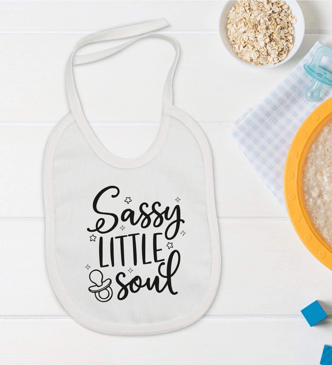 BK Kids Sassy Little Soul Tasarımlı Bebek Mama Önlüğü - Model 1