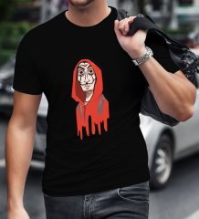 La Casa De Papel Siyah Erkek T-Shirt-31