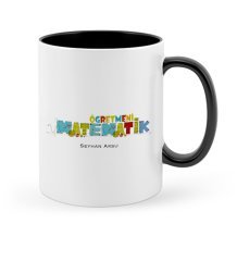 Kişiye Özel Matematik Öğretmeni Siyah Kupa Bardak - 2