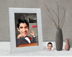 Kişiye Özel Adam Karikatürlü Dekoratif Çerçeve-3