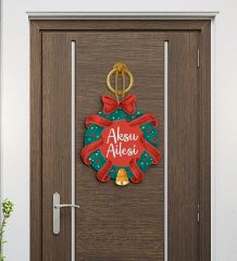 BK Gift Kişiye Özel İsimli Yılbaşı Ahşap Kapı Süsü-1