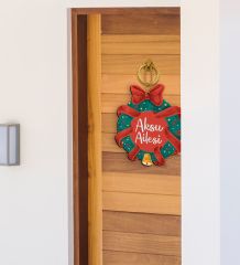 BK Gift Kişiye Özel İsimli Yılbaşı Ahşap Kapı Süsü-1