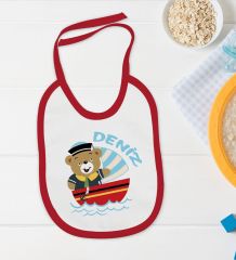 BK Kids Kişiye Özel İsimli 5 Parça Kırmızı Bebek Body Zıbın Yastık Hediye Seti, Yeni Doğan Bebek Giyim Hediyesi-1
